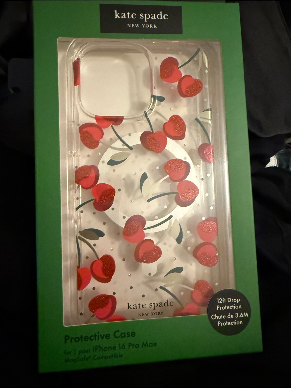 kate spade Clear Cherry iPhone Case with Red Cherries